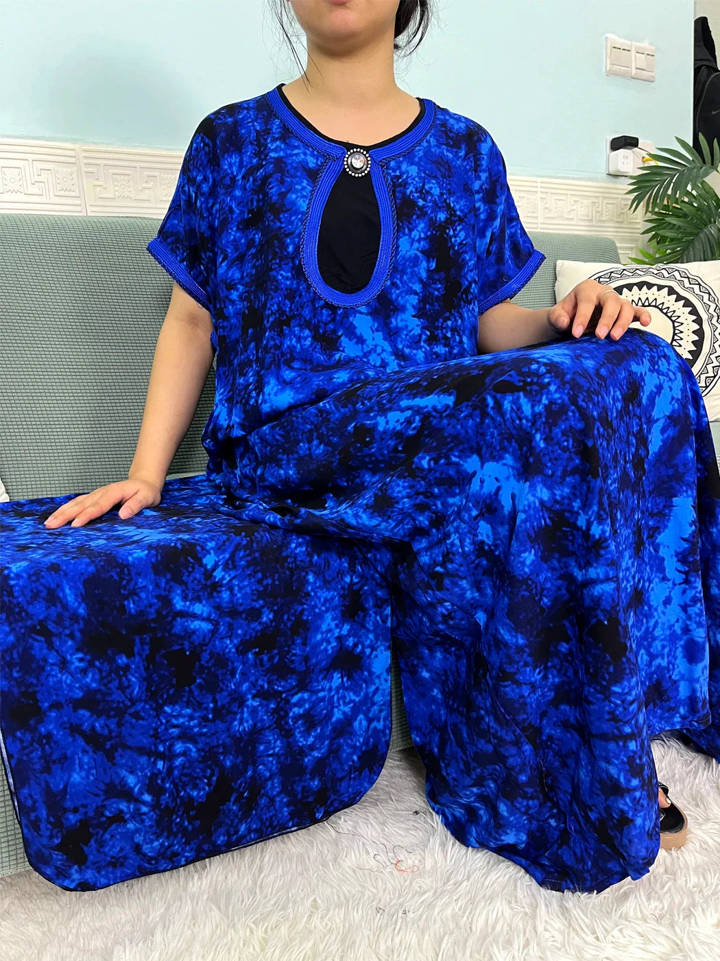 Abayas de Algodão Tradicional com Apliques e Turbante - Ceremonia Religiosa - Yoruba - Elegância - Moda Afro