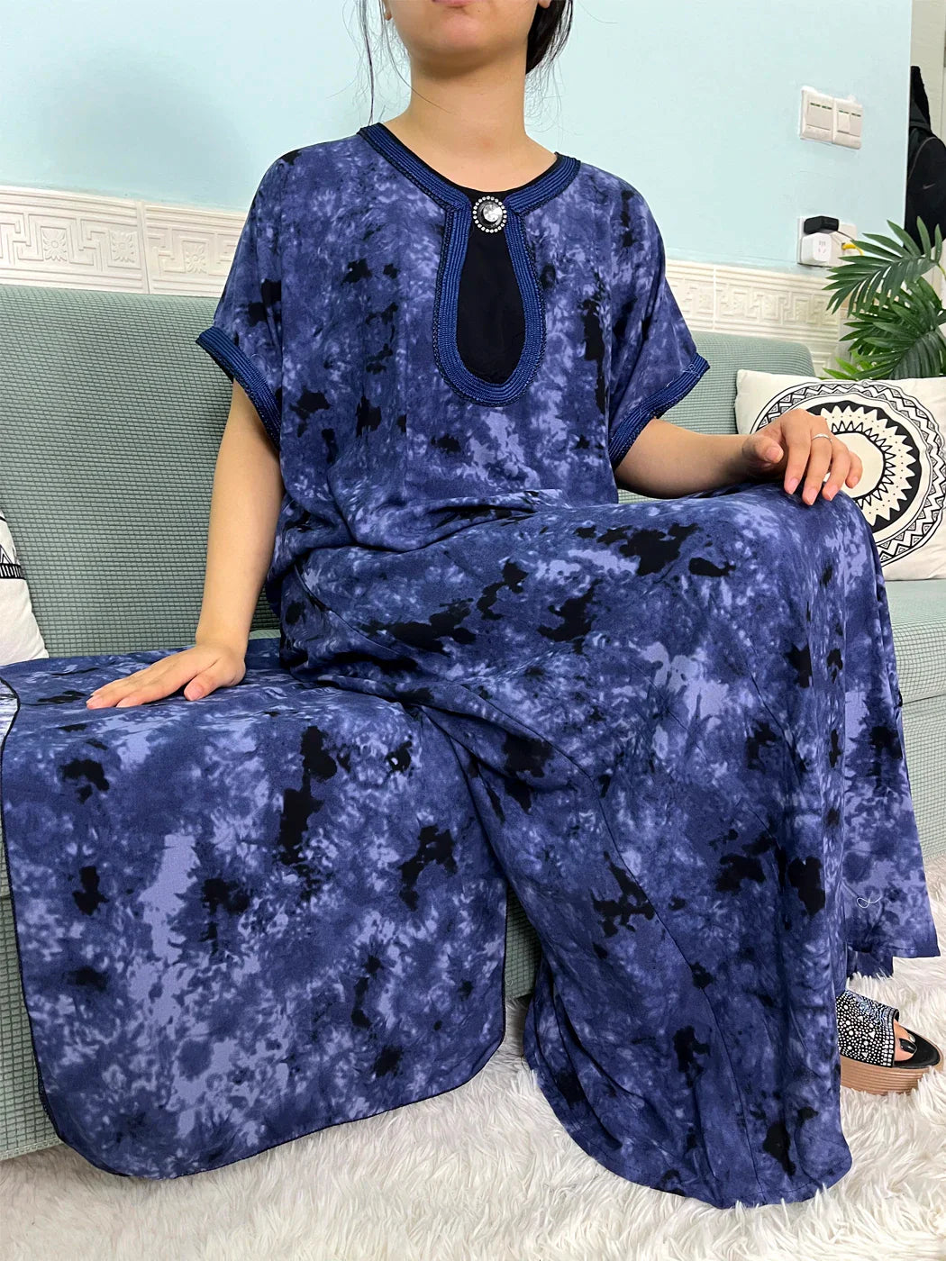 Abayas de Algodão Tradicional com Apliques e Turbante - Ceremonia Religiosa - Yoruba - Elegância - Moda Afro