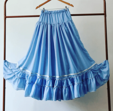 Saia da Mãe Yemanjâ Roupas Umbanda Axê Terreiro Gira Rainha Do Mar Medium Sacerdote
