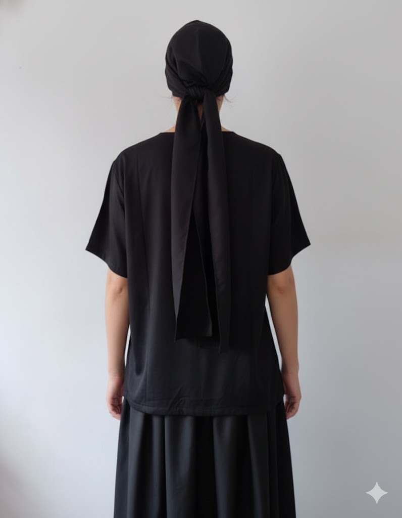 Conjunto de Estola e Filá Feminino de Esquerda Roupas Umbanda Axê Terreiro Gira Esquerda Medium Sacerdote