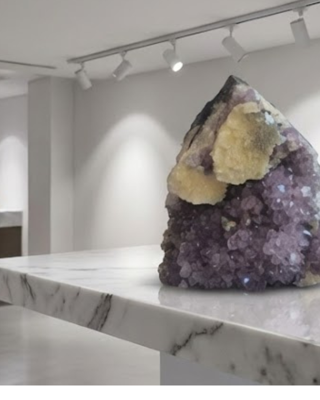 Drusa de Ametista Natural com Calcita Premium 1,730 kg – Pedra do Trono da Evolução Obaluaiê e Nanã