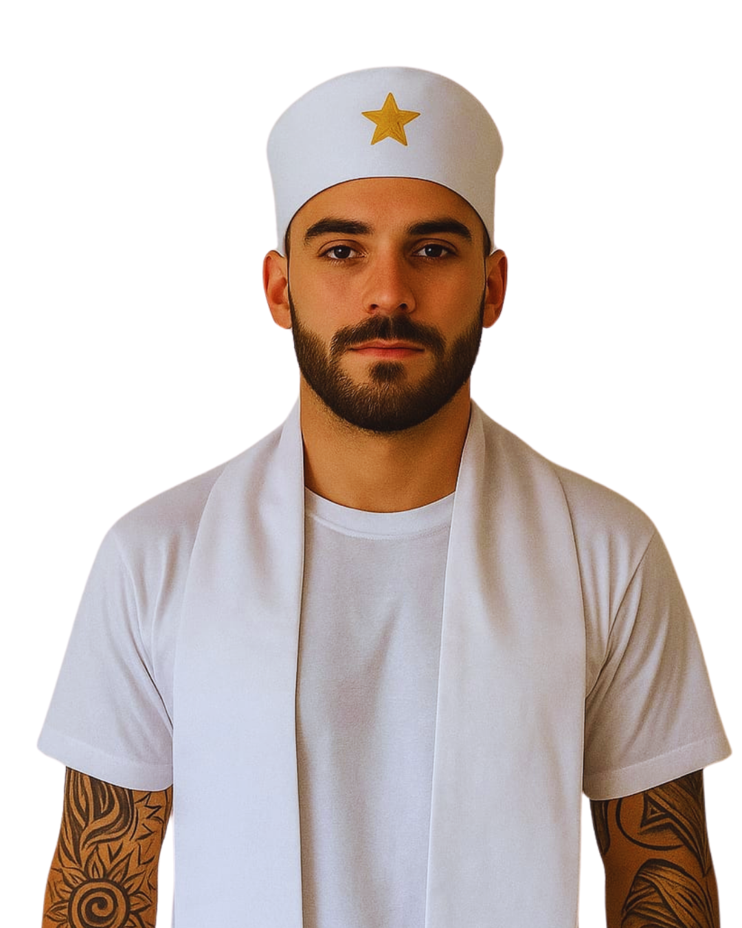 Estola e Filá Masculino de Pai Pequeno Roupa Umbanda Terreiro Sacerdócio Cerimonial Ritualística