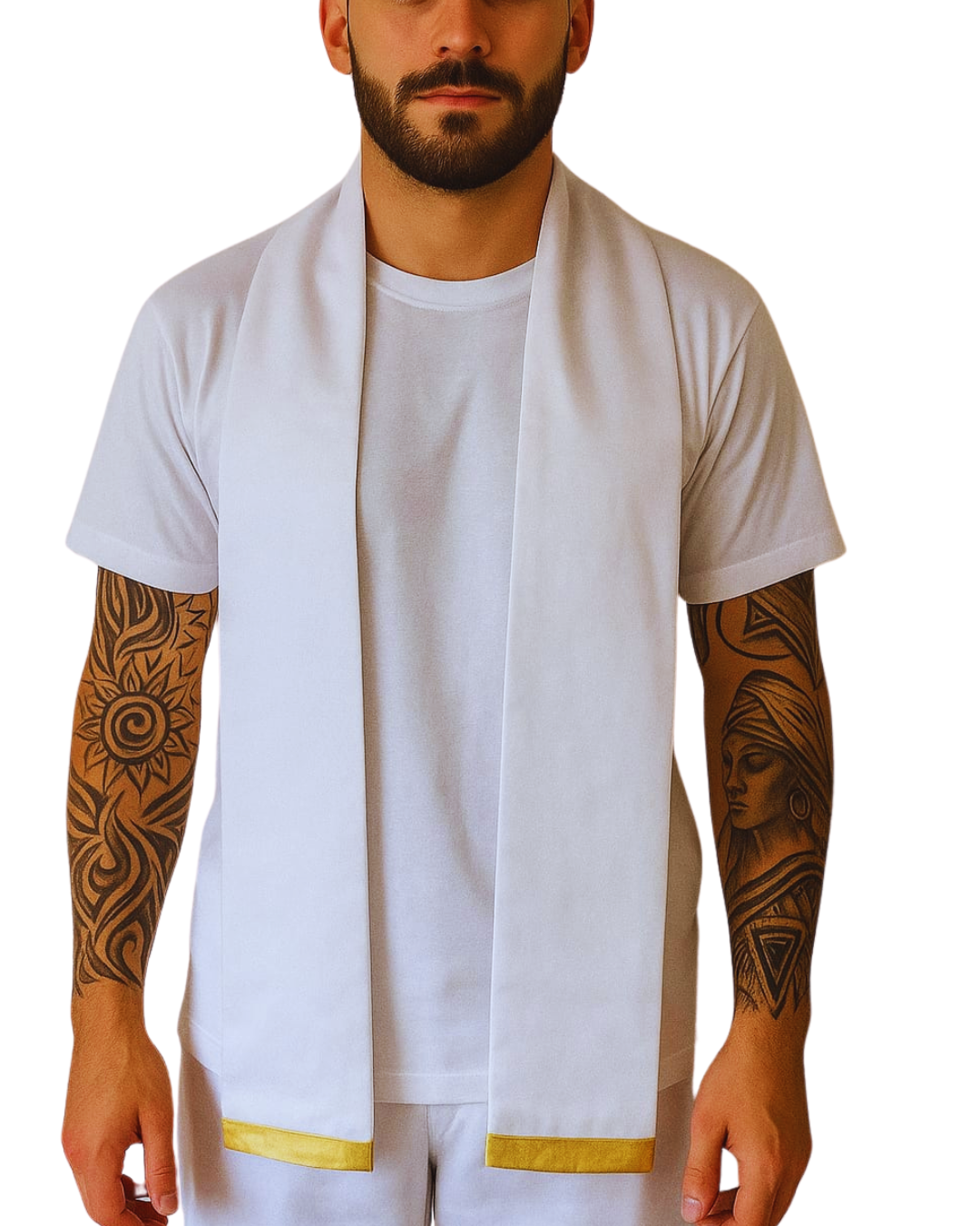 Estola e Filá Masculino de Pai Pequeno Roupa Umbanda Terreiro Sacerdócio Cerimonial Ritualística