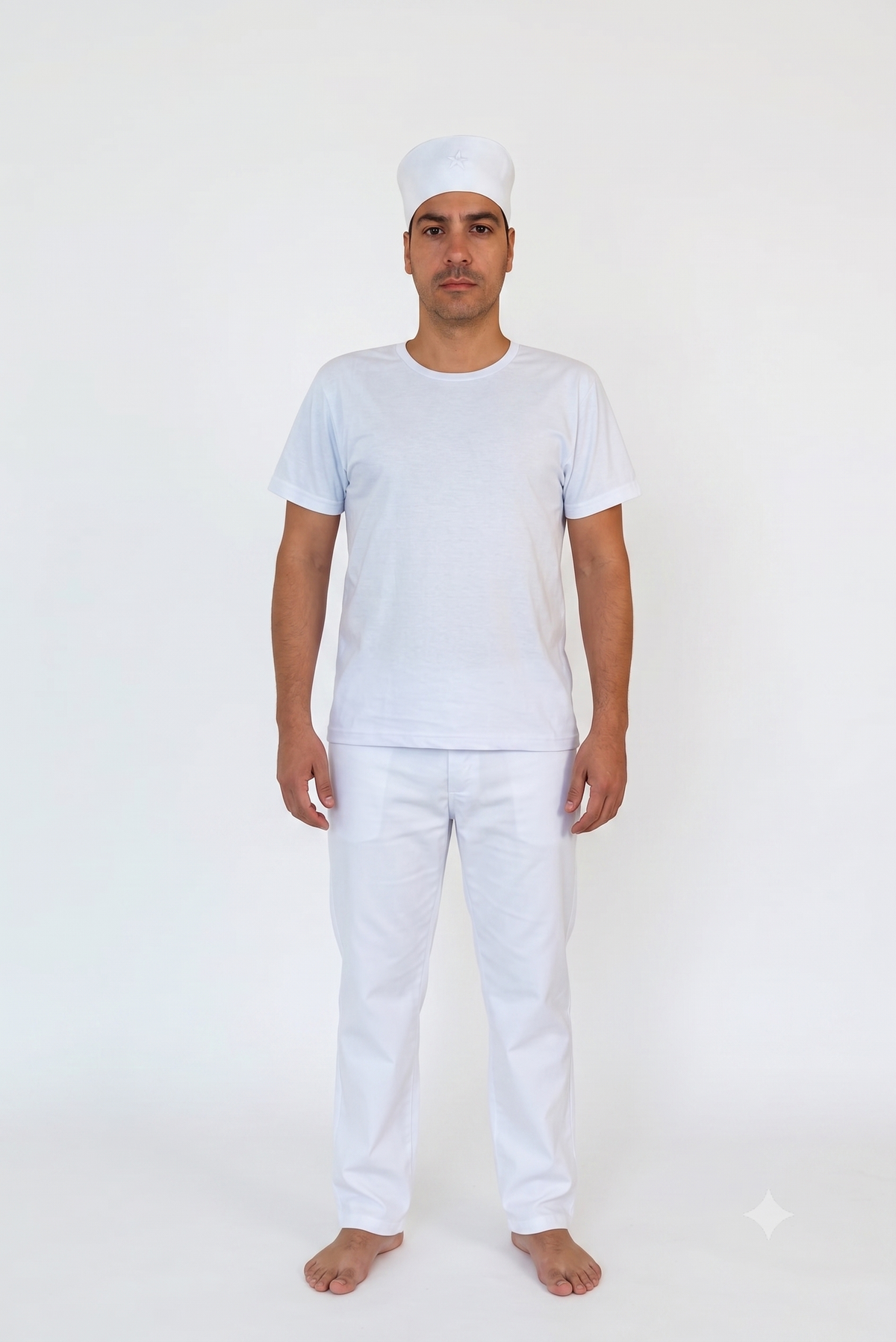Filá Masculino Branco de Confecção Própria de Roupas do Axê