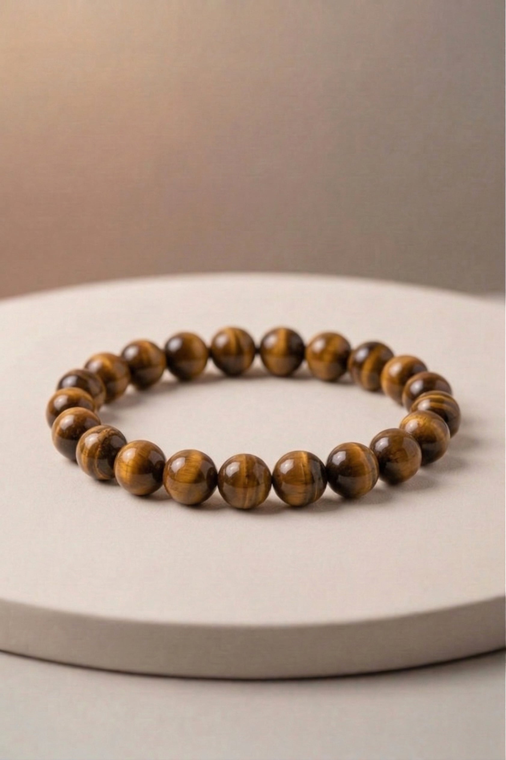 Pulseira Pedra Natural Olho de Tigre - Trono da Justiça - Pai Xangô | Roupas do Axê