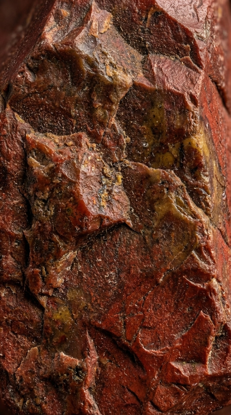 Jaspe Vermelho Pedra Natural - Pedra de Pombagira Trono dos Abismos - Magnetismo e Firmeza Espiritual - Roupas do Axê