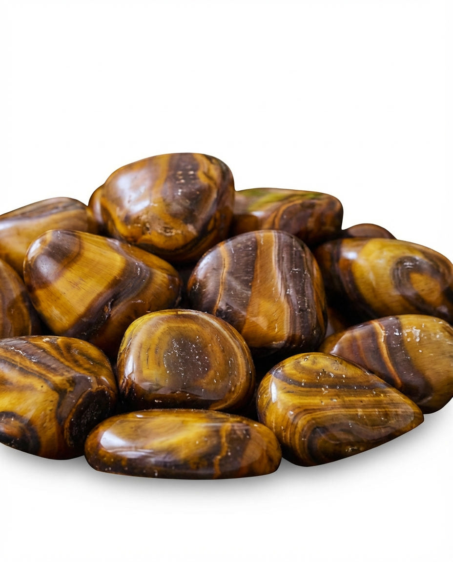 Olho de Tigre Natural – Pedra de Pai Xangô | Trono da Justiça | Prosperidade e Direcionamento | Pedra por Peso