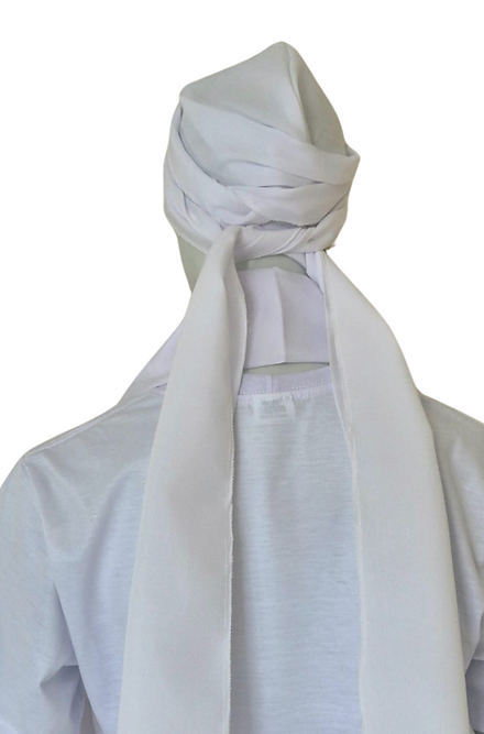 Pano de Cabeça e Estola Feminino Sacerdotal barra Dourada Roupas Umbanda Axê Terreiro Sacerdotiza Medium Gira