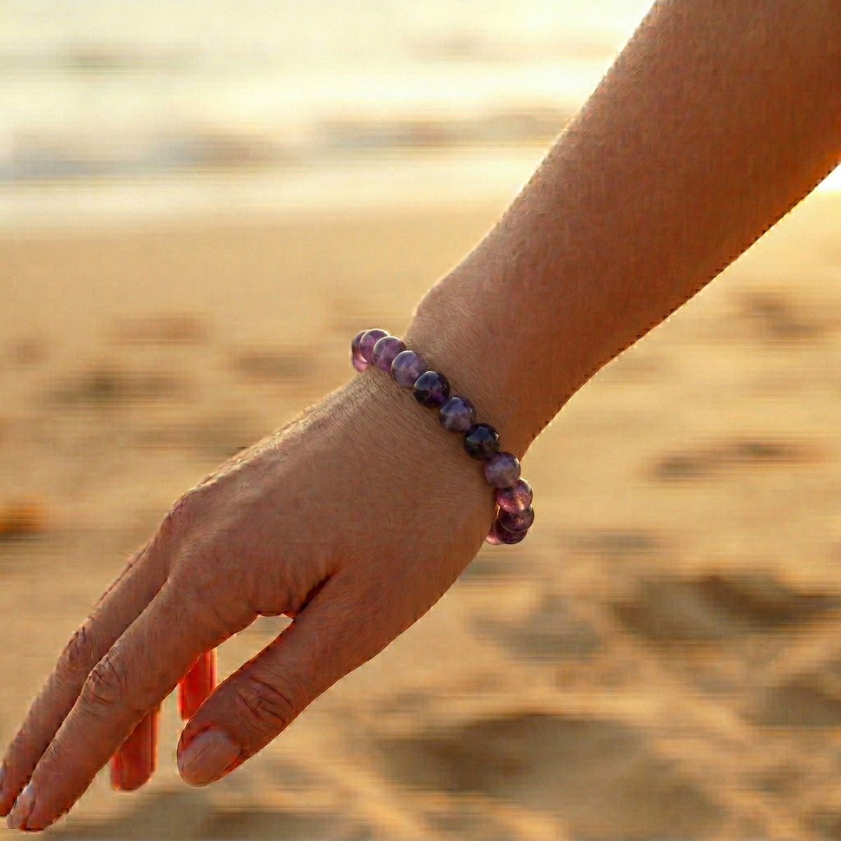 Pulseira de Ametista Natural – Trono da Evolução - Pai Obaluaiê -Proteção e Elevação Espiritual |Roupas de Umbanda