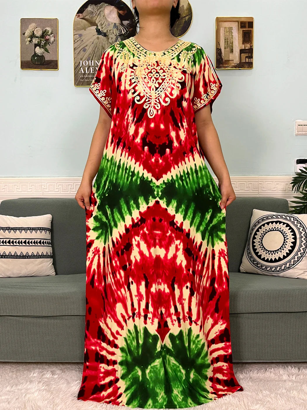 2024 algodão muçulmano abayas para mulheres apliques impresso caftan marroquino femme robe boubou africano islam vestidos com lenço