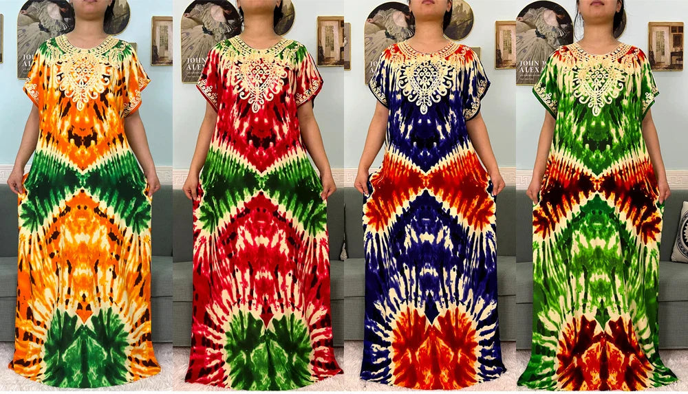 2024 algodão muçulmano abayas para mulheres apliques impresso caftan marroquino femme robe boubou africano islam vestidos com lenço