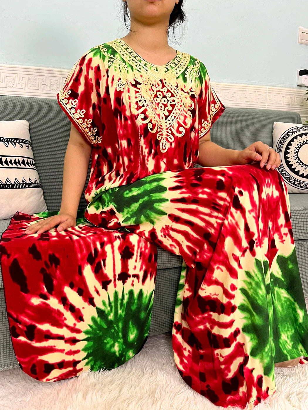 2024 algodão muçulmano abayas para mulheres apliques impresso caftan marroquino femme robe boubou africano islam vestidos com lenço