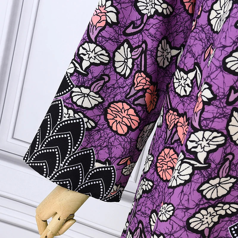 Vestido Feminino Abaya Estilo Africano Premium Elegante Ceremônias Religiosas Yoruba Estampa Digital Plus Size
