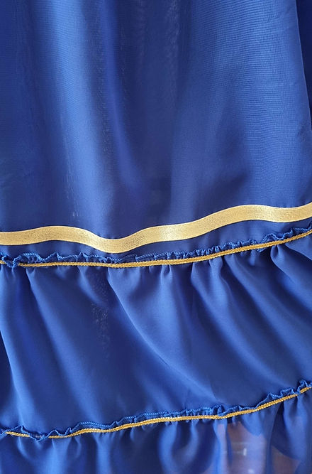 Saia Cigana Lazuli Feminina Roupas Umbanda Axê Terreiro Desenvolvimento Mediúnico Sacerdotiza Ritual Consagração