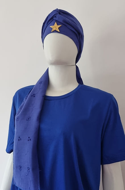 Saia Ogunhê Feminina Roupas Umbanda Axê Terreiro Gira Orixa Ogum Ritual Ceremonia Medium Sacerdotiza