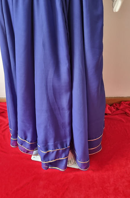 Saia Ogunhê Feminina Roupas Umbanda Axê Terreiro Gira Orixa Ogum Ritual Ceremonia Medium Sacerdotiza