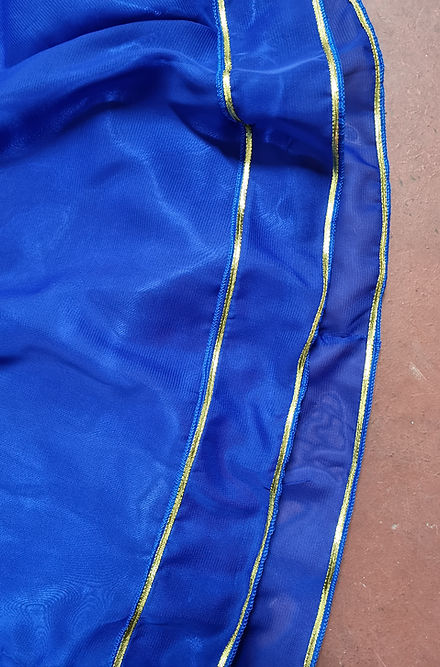 Saia Ogunhê Feminina Roupas Umbanda Axê Terreiro Gira Orixa Ogum Ritual Ceremonia Medium Sacerdotiza