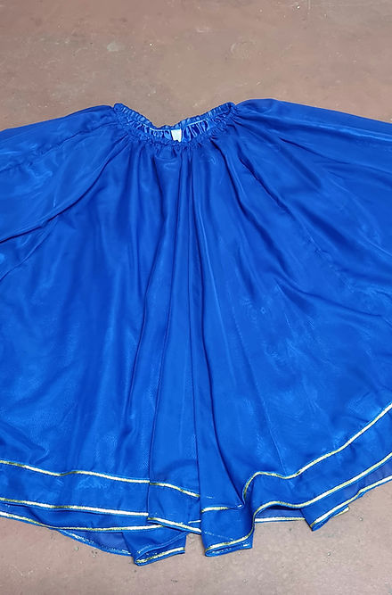 Saia Ogunhê Feminina Roupas Umbanda Axê Terreiro Gira Orixa Ogum Ritual Ceremonia Medium Sacerdotiza