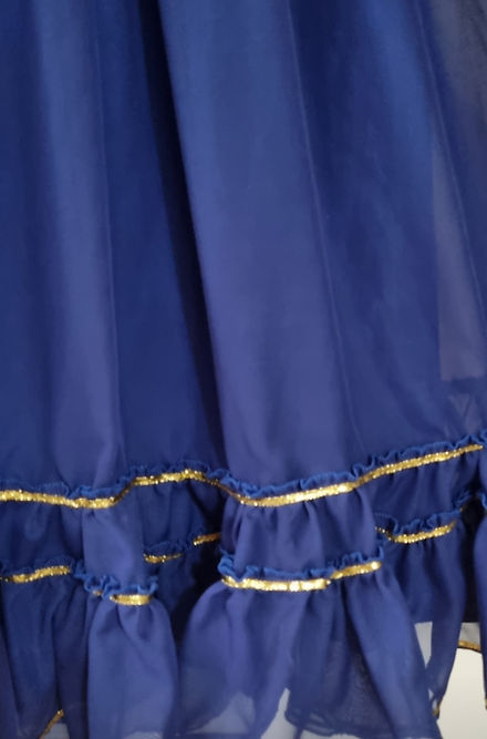 Saia Ogunhei Azul Roupas Umbanda Axê Terreiro Gira Trono Masculino Lei Sacerdotiza Medium