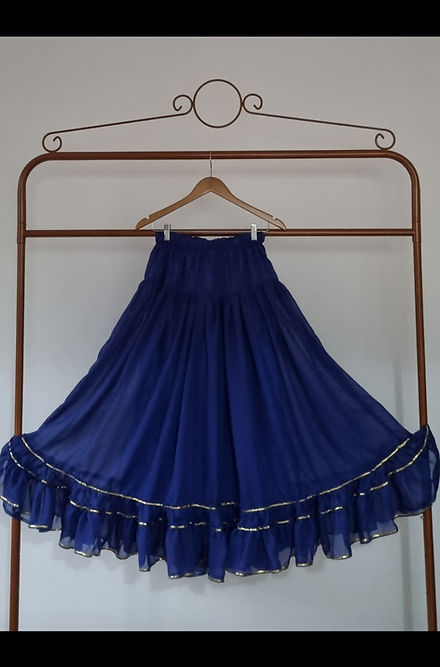 Saia Ogunhei Azul Roupas Umbanda Axê Terreiro Gira Trono Masculino Lei Sacerdotiza Medium