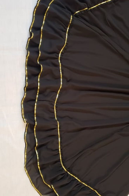 Saia Pombagira Rosa do Ouro Roupa Umbanda Axê Preto Terreiro Gira Esquerda Ceremônia Ritual Medium Sacerdotiza