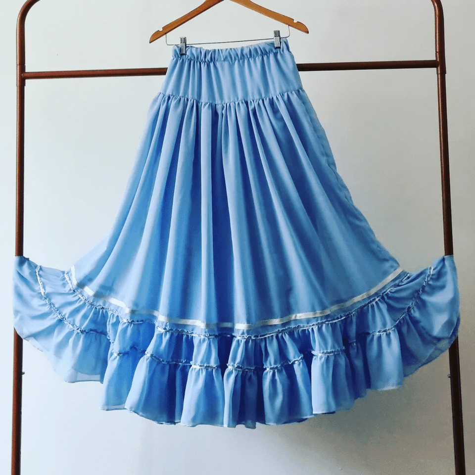 Saia da Mãe Yemanjâ Roupas Umbanda Axê Terreiro Gira Rainha Do Mar Medium Sacerdote