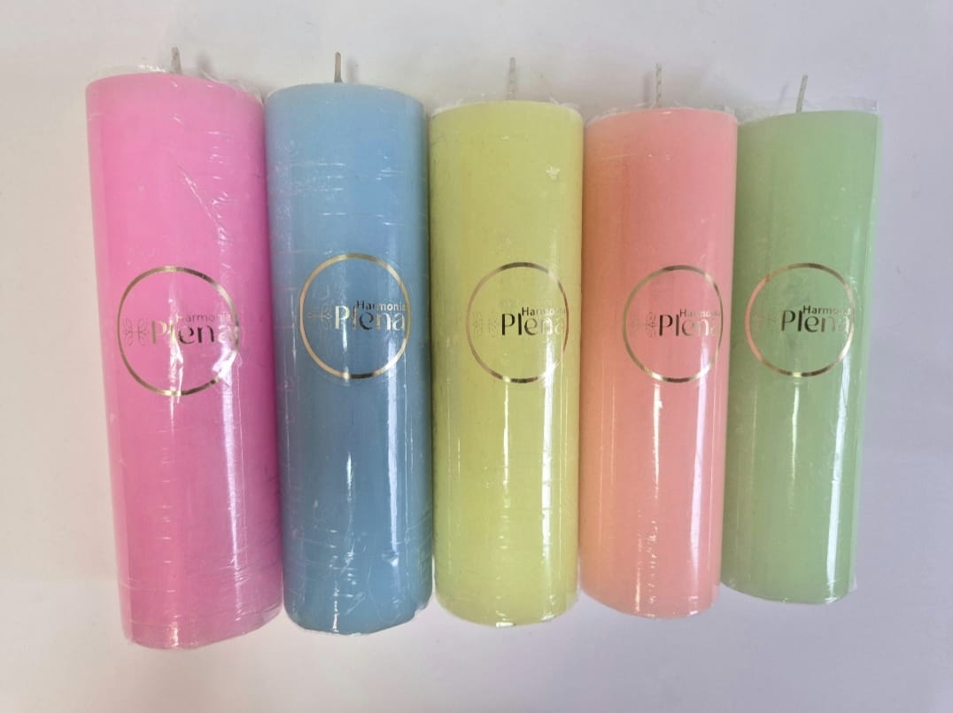 Vela Fluorescente Colorida para Umbanda, Ritual e Harmonização Energética – Estojo Presente - Roupas do Axê Velas