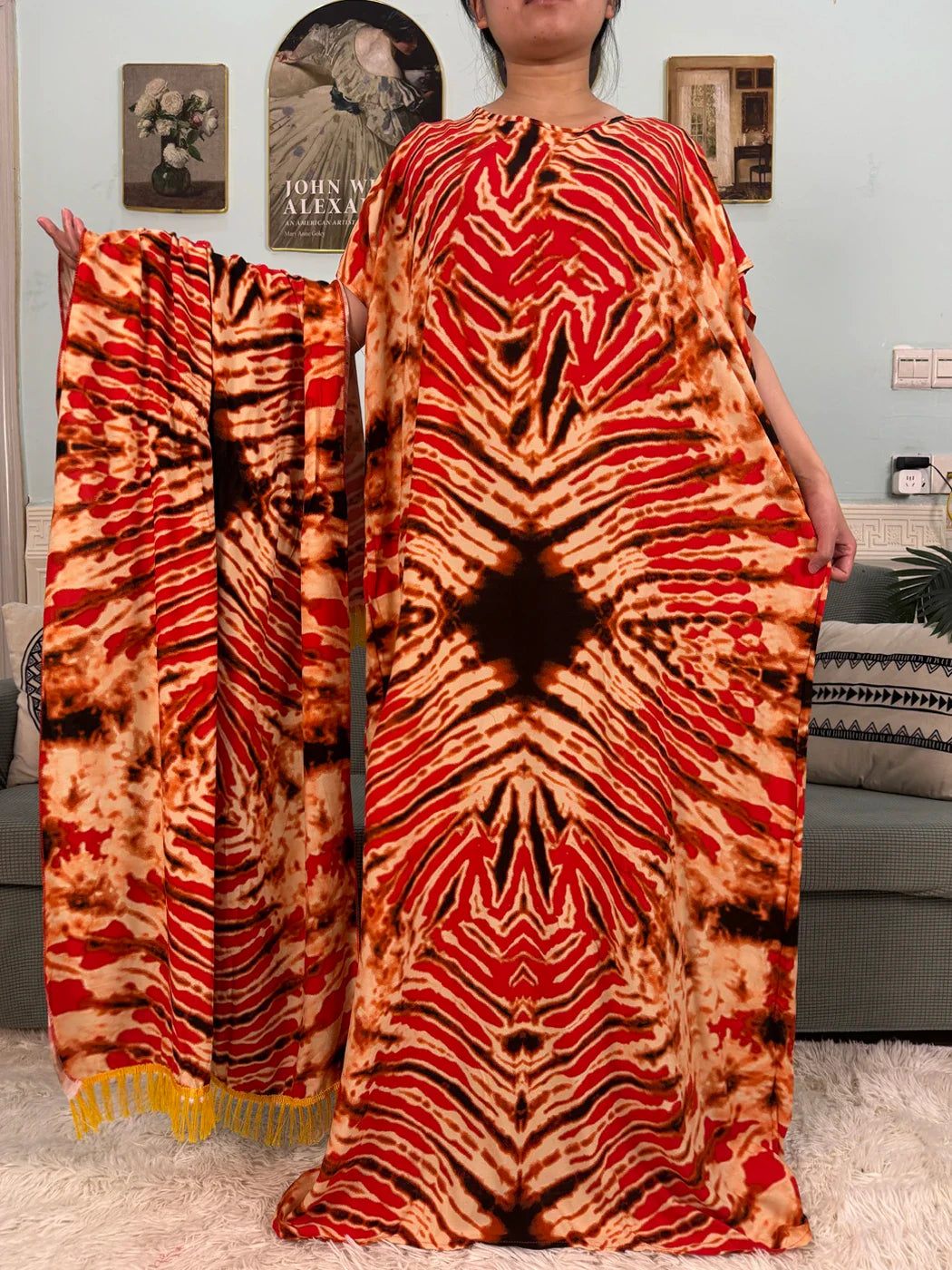 Vestidos de algodão africano para mulheres impresso solto femme robe boubou 2025 nova moda abayas conjuntos com 160x80cm lenço de renda