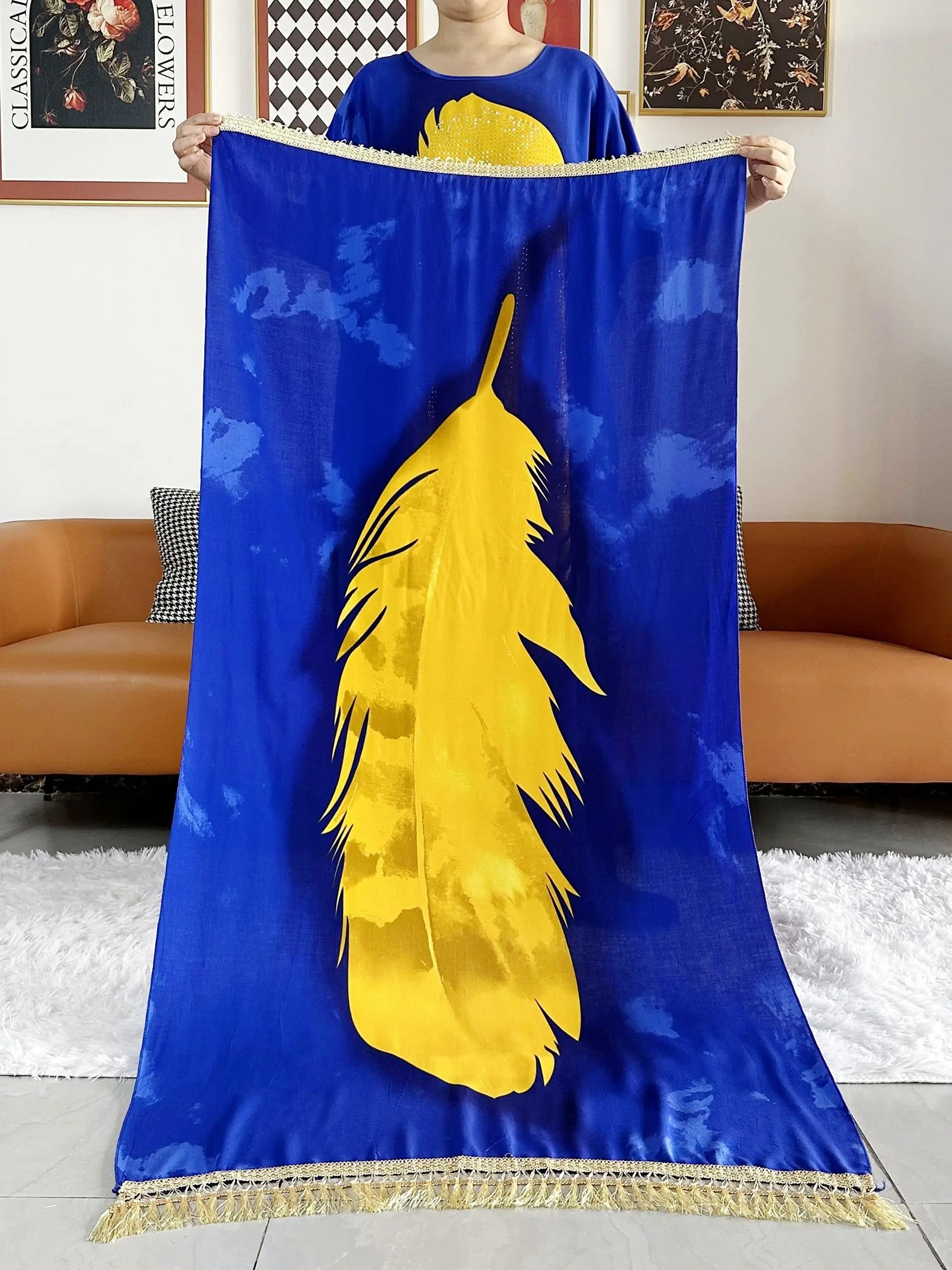 2025 vestido de festa feminino africano grande cachecol borlas algodão impresso solto floral boubou maxi islam feminino manga curta abaya