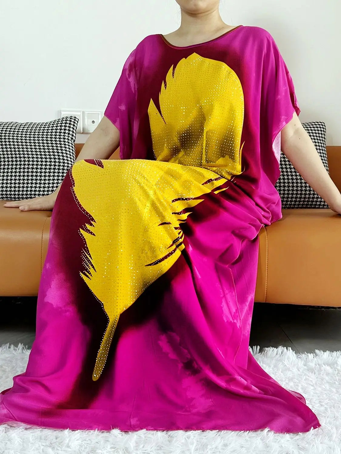 2025 vestido de festa feminino africano grande cachecol borlas algodão impresso solto floral boubou maxi islam feminino manga curta abaya