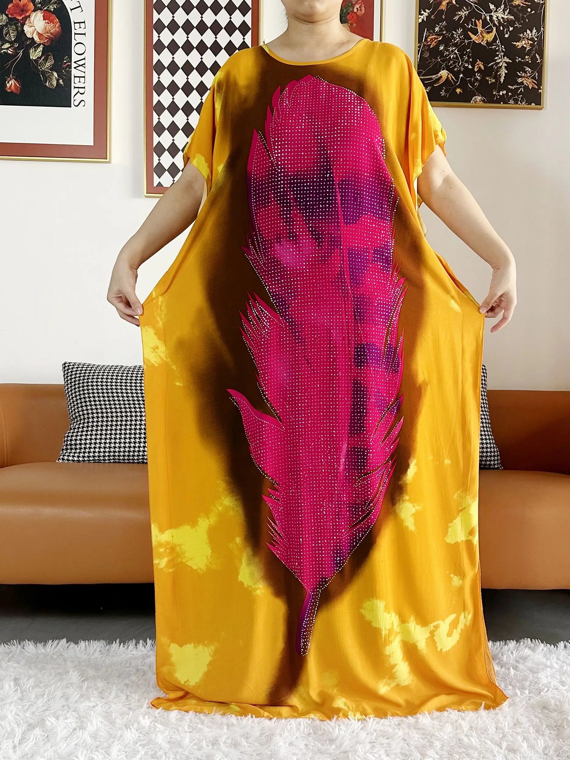 2025 vestido de festa feminino africano grande cachecol borlas algodão impresso solto floral boubou maxi islam feminino manga curta abaya