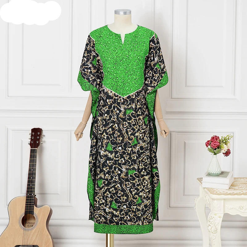 Vestido Feminino Abaya Estilo Africano Premium Ceremônias Religiosas Yoruba Estampas Digitais Tamanho Plus Size
