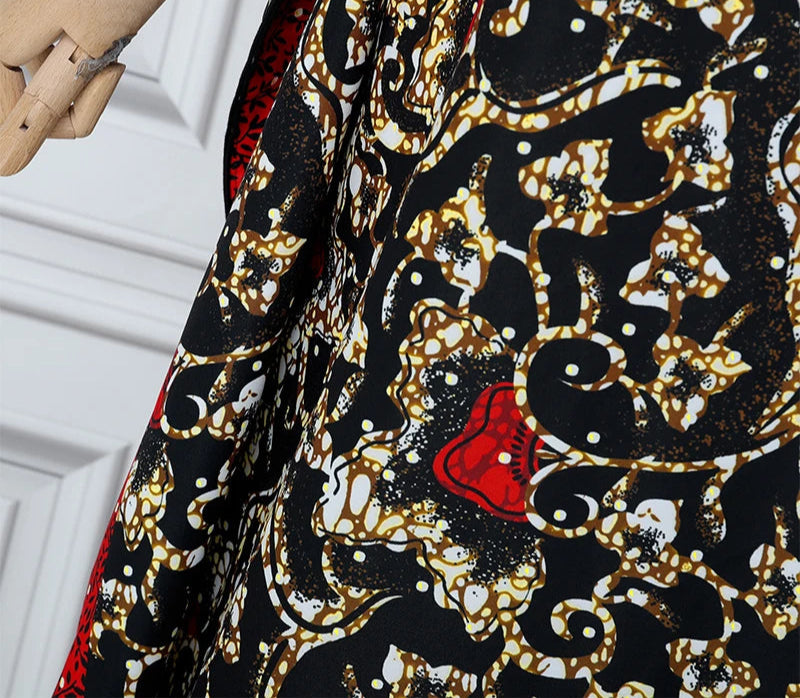 Vestido Feminino Abaya Estilo Africano Premium Ceremônias Religiosas Yoruba Estampas Digitais Tamanho Plus Size