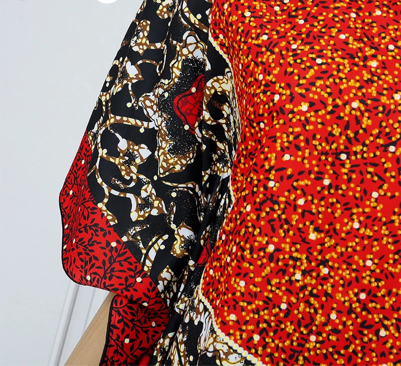 Vestido Feminino Abaya Estilo Africano Premium Ceremônias Religiosas Yoruba Estampas Digitais Tamanho Plus Size