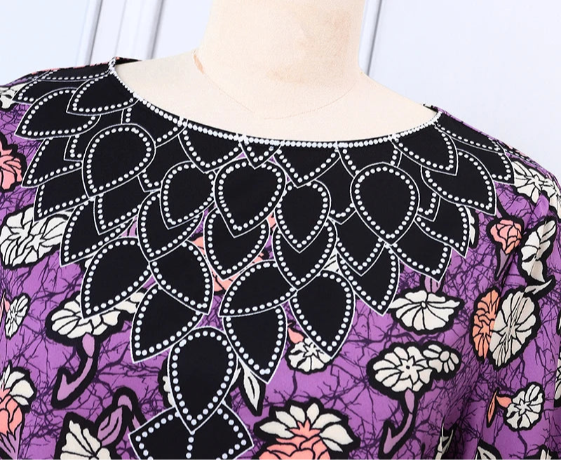 Vestido Feminino Abaya Estilo Africano Premium Elegante Ceremônias Religiosas Yoruba Estampa Digital Plus Size