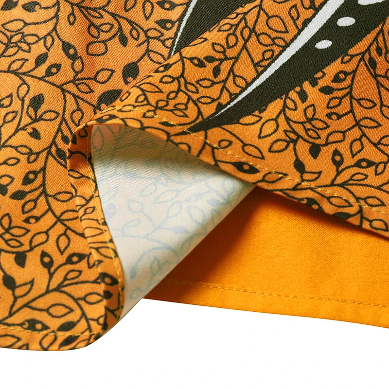 Vestido Feminino Abaya Longo Vintage Estampa Digital Algodão Manga Bufante Religioso Ceremônia Yoruba