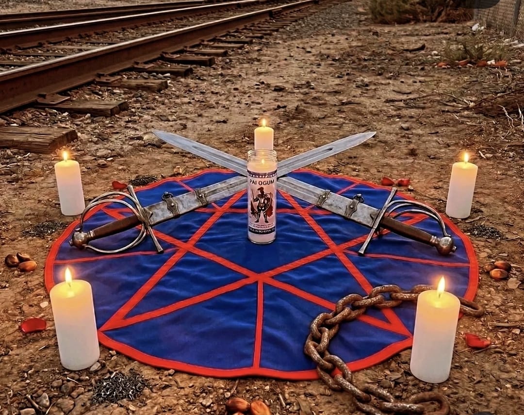 Pano de Oferenda do Pai Ogum - Roupas de Umbanda Ritual Terreiro Trono Lei Consagração Medium Sacerdote