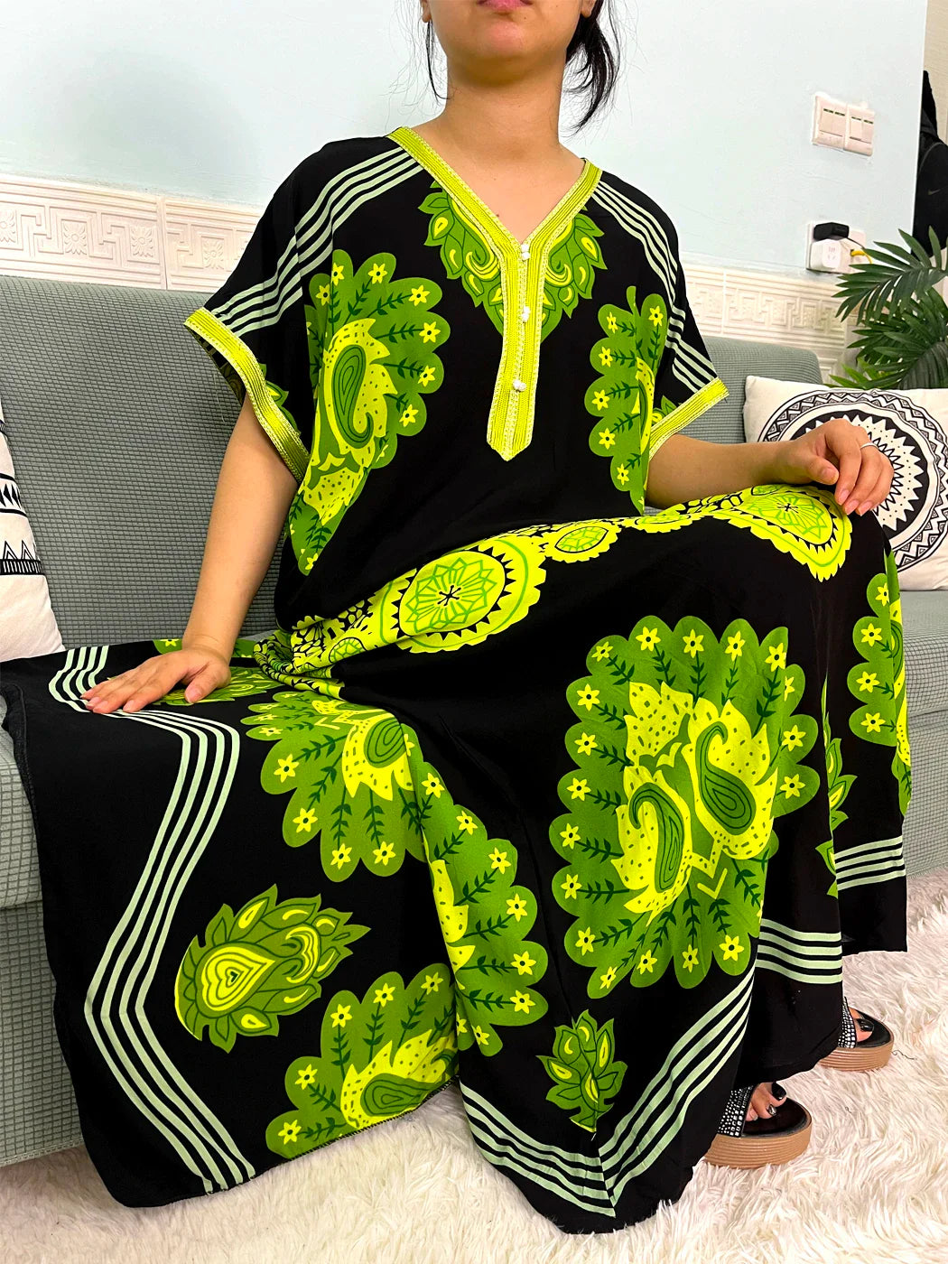 Abayas de Algodão Tradicional com Apliques e Turbante - Ceremonia Religiosa - Yoruba - Elegância - Moda Afro 