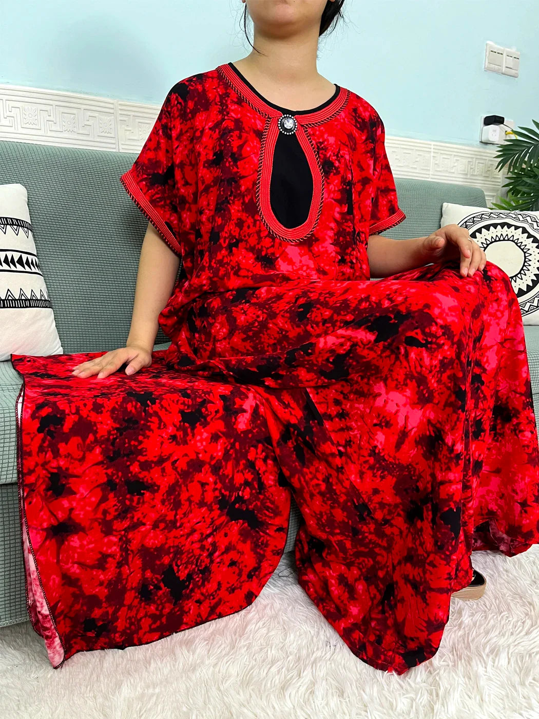 Abayas de Algodão Tradicional com Apliques e Turbante - Ceremonia Religiosa - Yoruba - Elegância - Moda Afro 