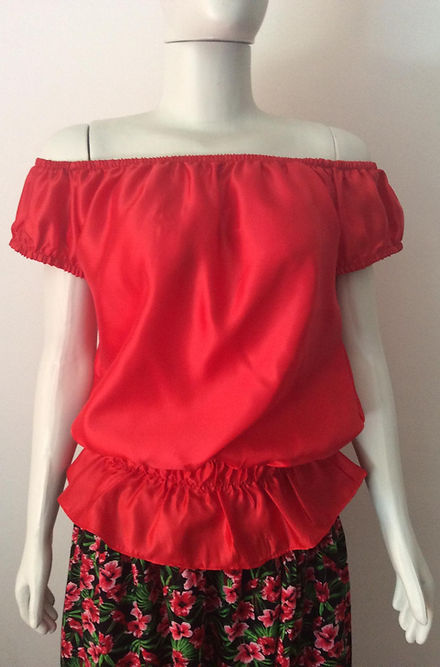 Blusa Feminina Cigana Vermelha Desenvolvimento Umbanda Terreiro Ciganos 