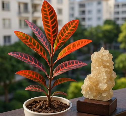 Calcita Mel Natural para decoração de altares, coleções minerais e ambientes inspirados na Umbanda