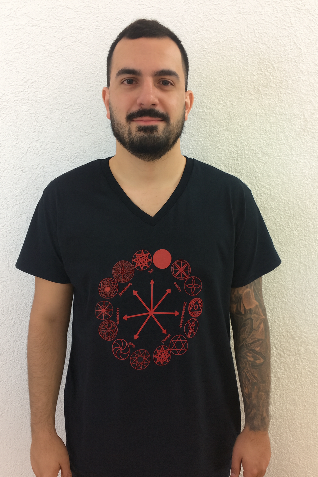 Camiseta Tronos de Deus Preta Umbanda Roupas Axê Terreiro Magia Ceremonia Ritual