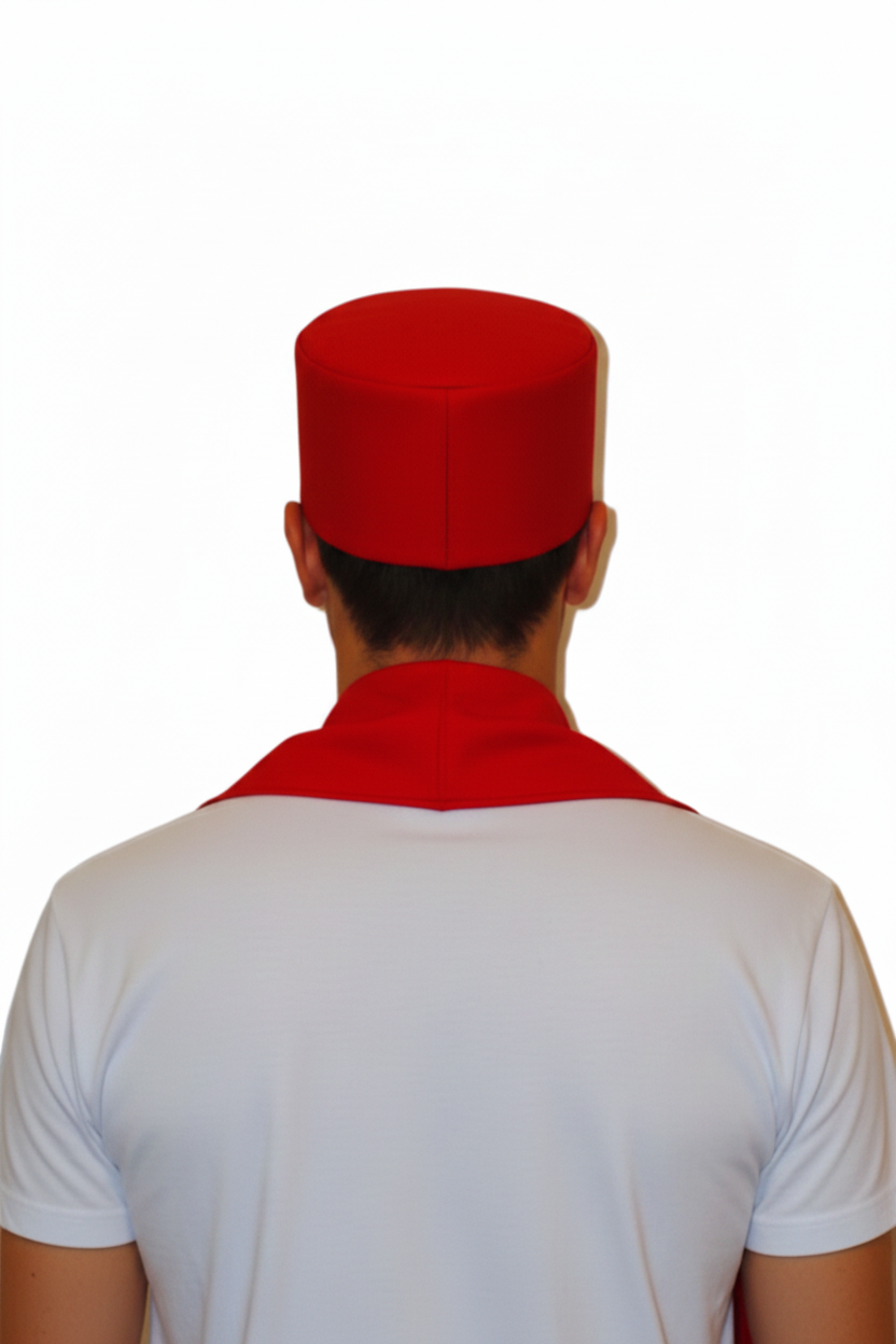 Conjunto de Estola e Filá Masculino do Pai Xangô Umbanda Terreiro Desenvolvimento Mediúnico Sacerdotal Sacerdote 