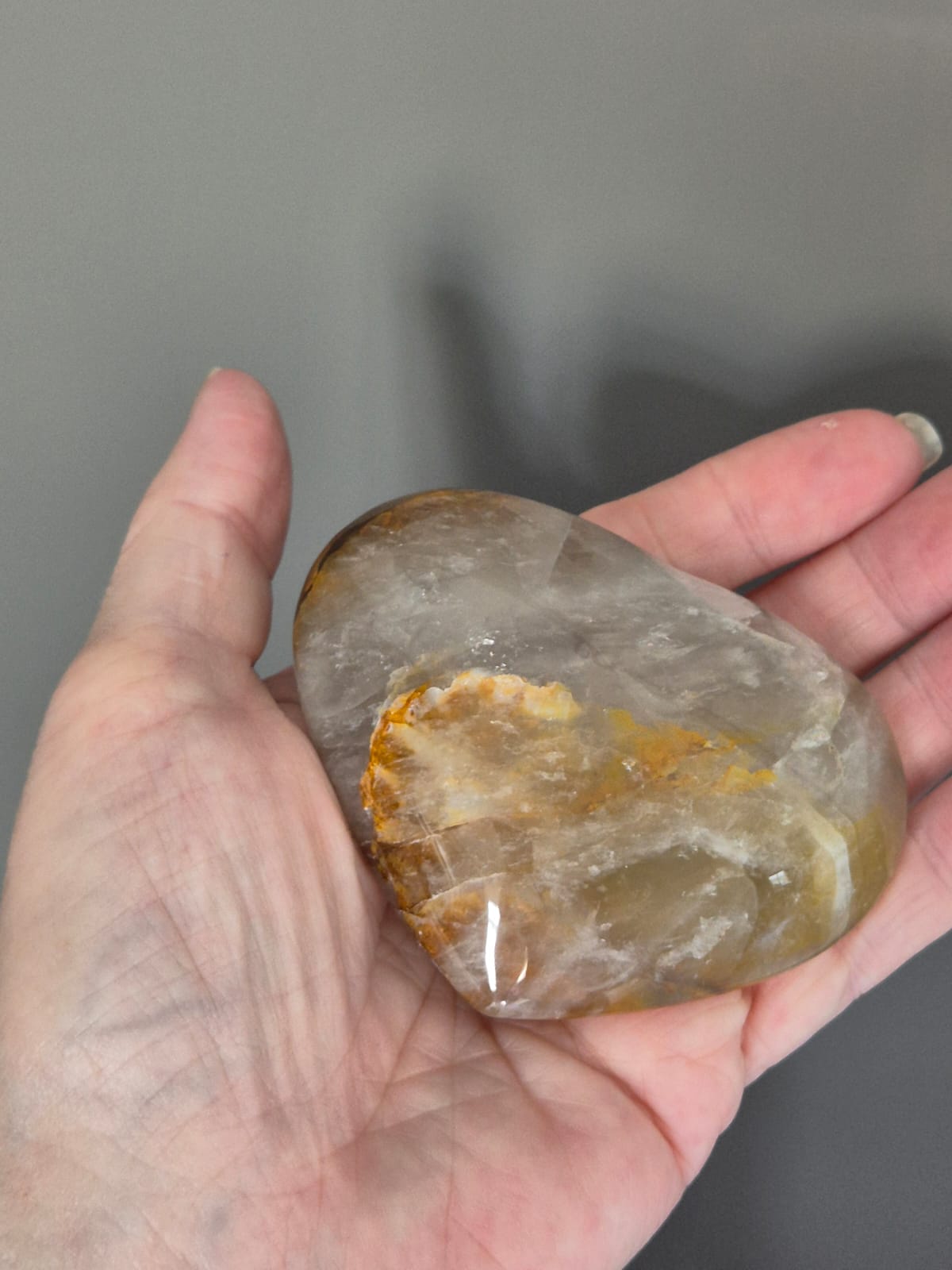 Coração de Ágata natural lapidada e polida – peça única