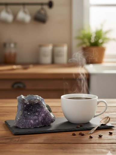 Cristal Natural de Ametista para decoração de altares, coleções minerais e ambientes inspirados na Umbanda
