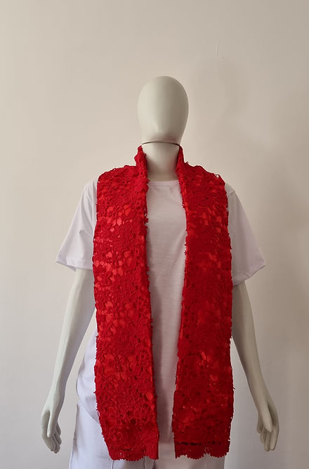 Estola Cigana Feminina Vermelha Roupas Umbanda Axê Gira Terreiro Ciganos Sacerdotiza Medium Ritual Consagração