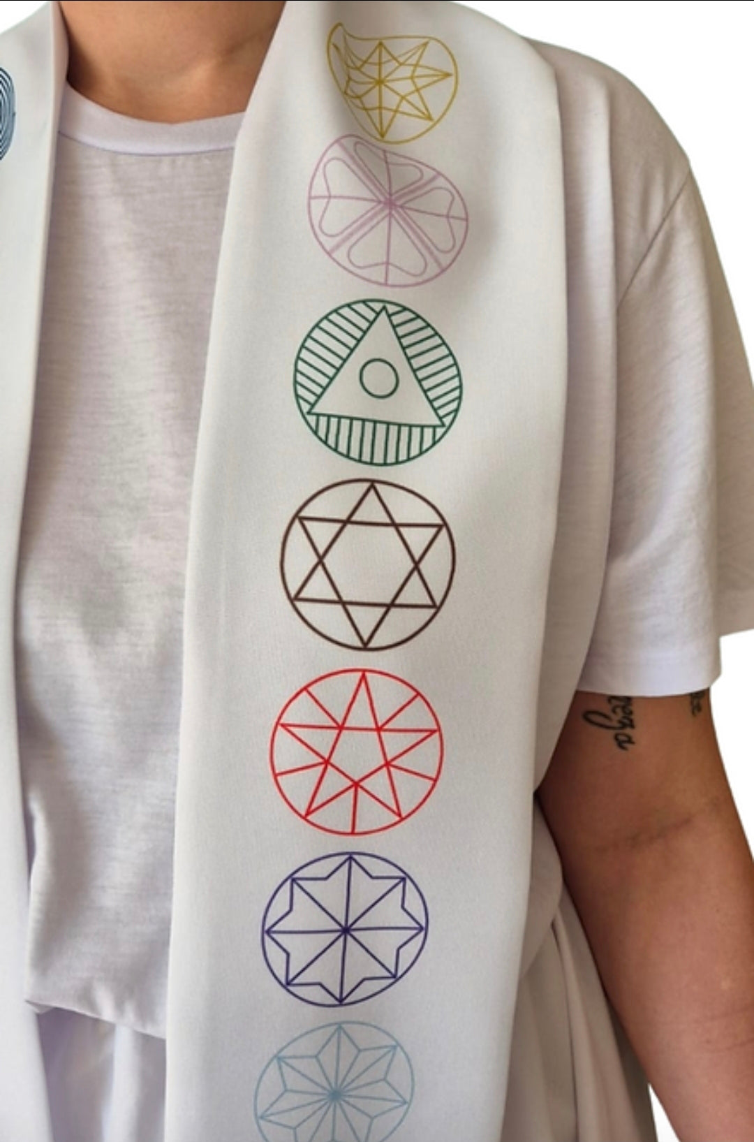 Estola  com mandalas de cada Trono Sagrado