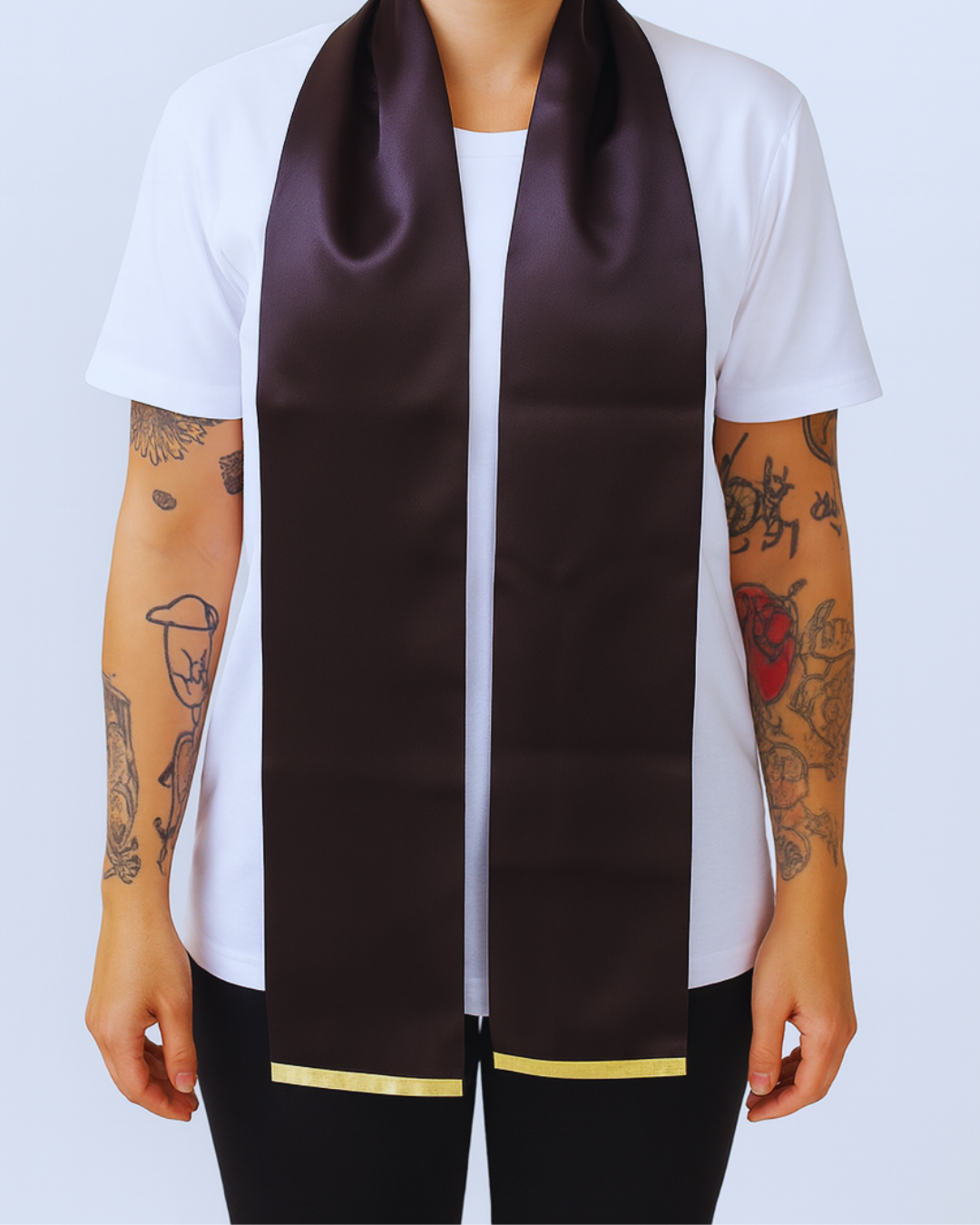 Estola e Filá Feminino Preto Roupas Umbanda Axê Terreiro Laroyê Gira Esquerda Sacerdote Medium