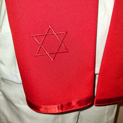 Estola e Filá Feminino do Pai Xangô Roupas de Umbanda Axê Terreiro Desenvolvimento Mediúnico Sacerdotal Sacerdotiza 