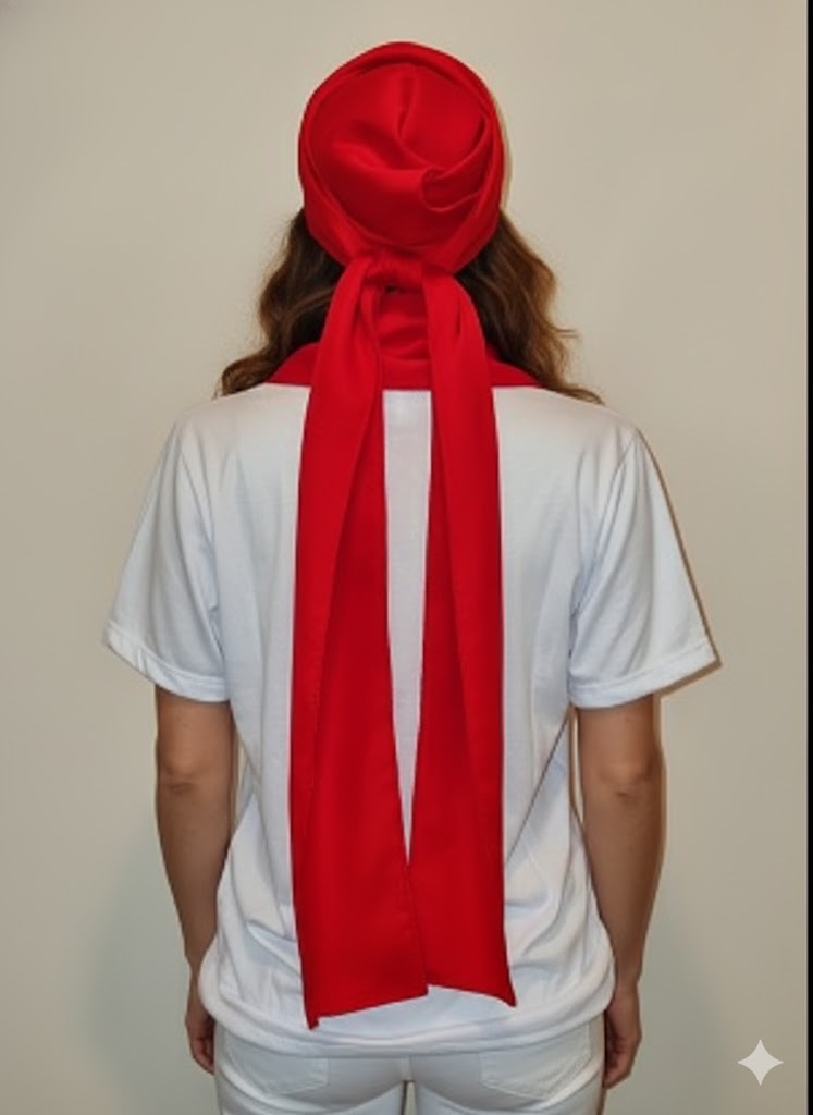 Estola e Filá Feminino do Pai Xangô Roupas de Umbanda Axê Terreiro Desenvolvimento Mediúnico Sacerdotal Sacerdotiza 